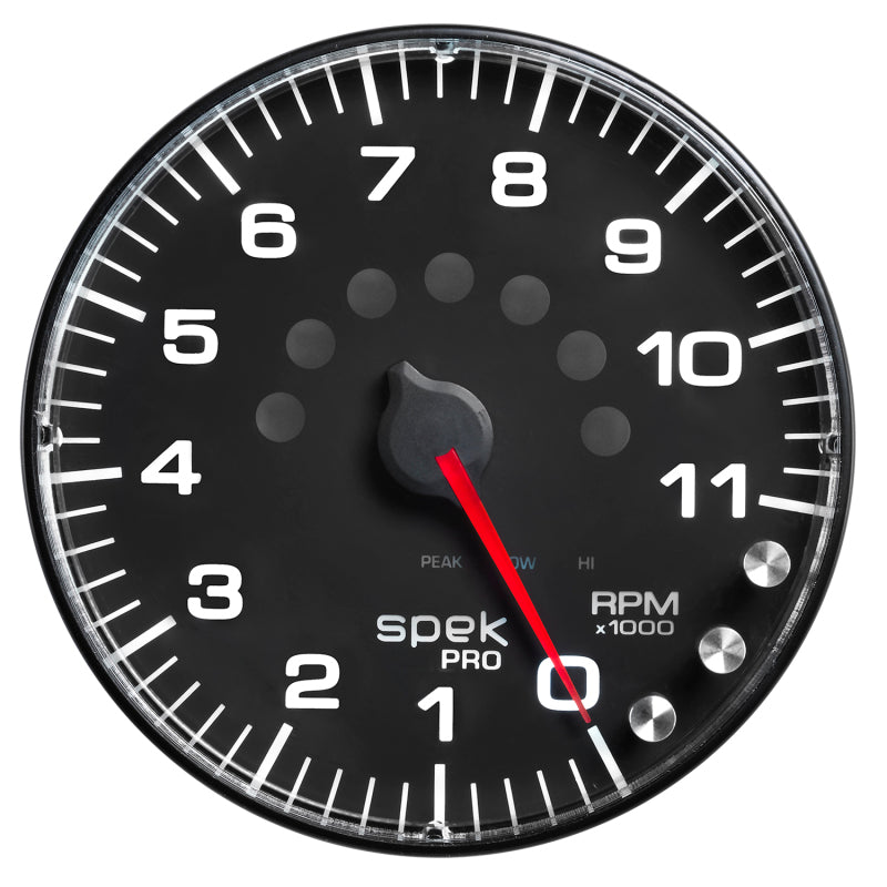 Auto Meter Spek Pro Tachometer 11,000 RPM Electric Analog - 5" Diameter