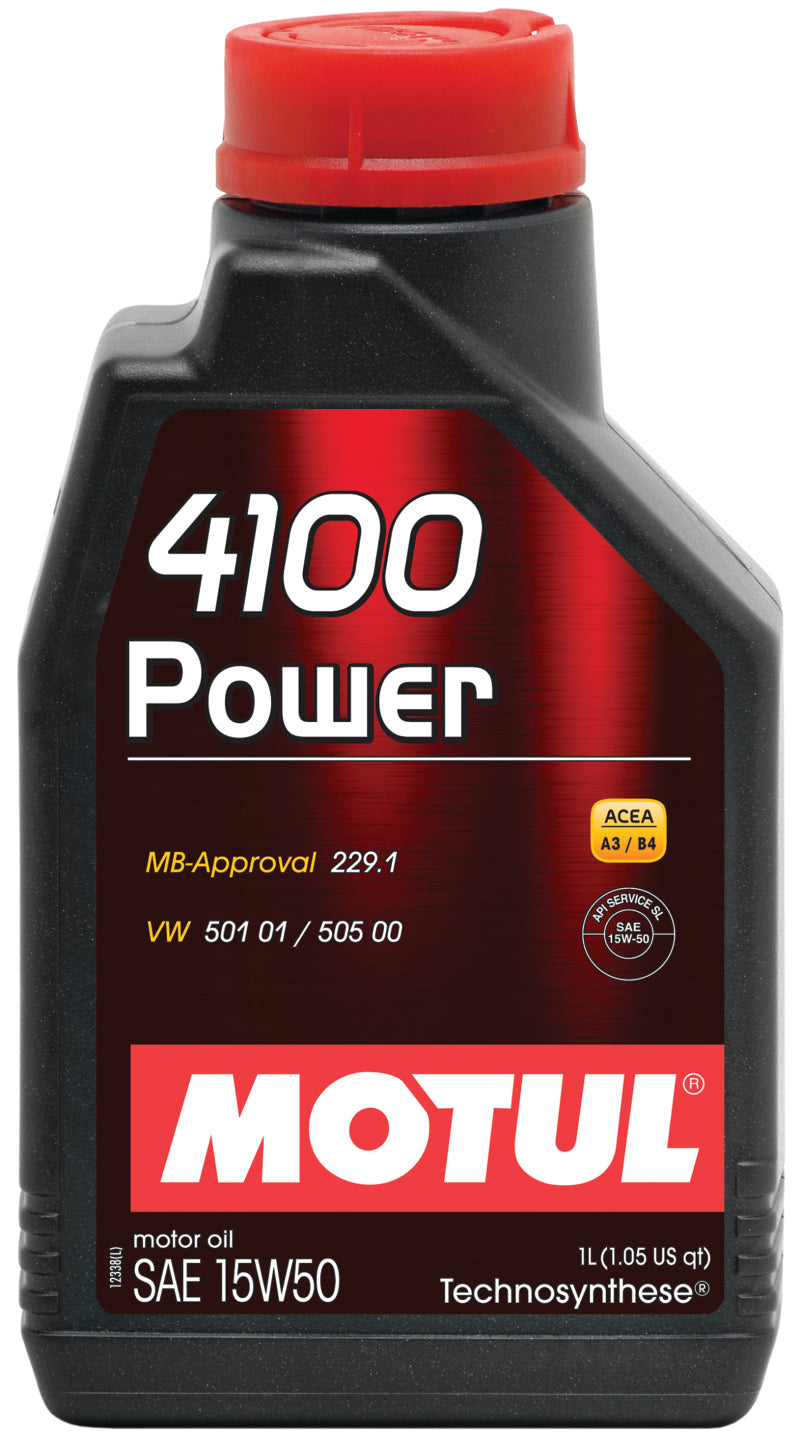 Motul 4100 Power Motor Oil 15W50 Synthetic 1 L - Set of 12