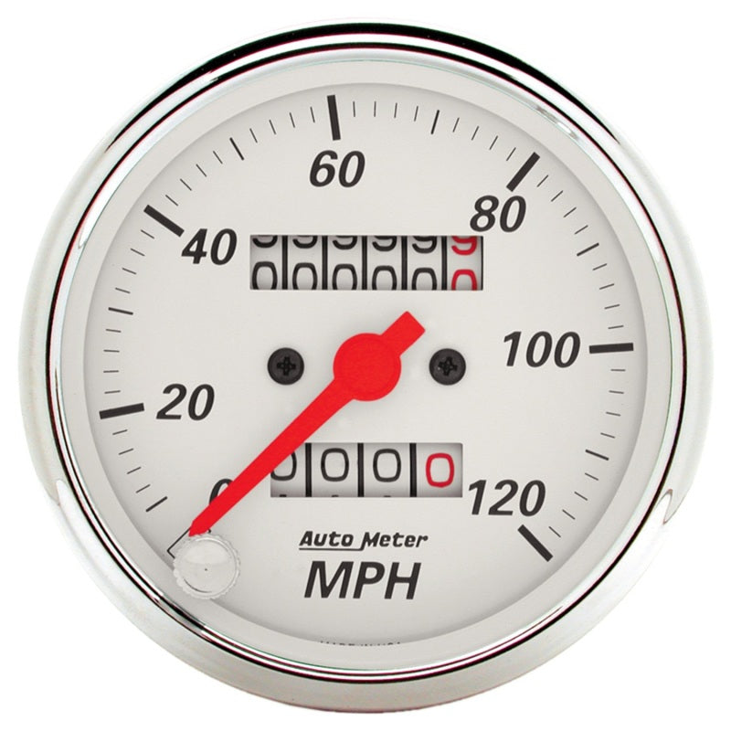 Auto Meter Arctic White Mechanical Speedometer - 3-1/8 in.