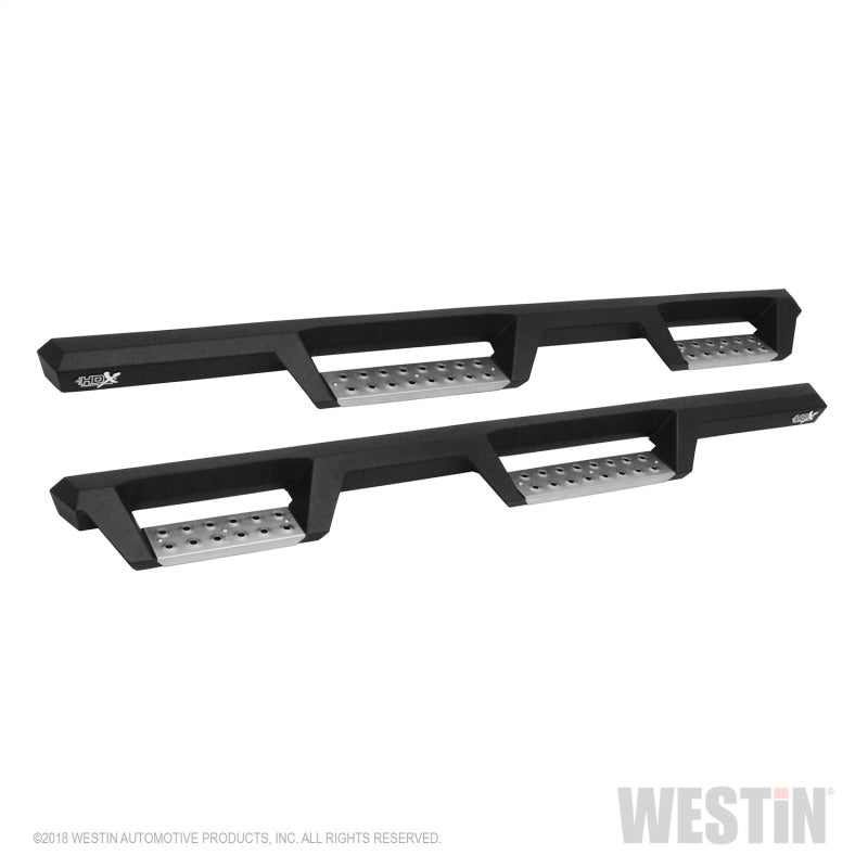 Westin HDX  Drop Step Bars - Stainless Step Insert - Black Powder Coat - Jeep Wrangler JL 2018-21 - Pair