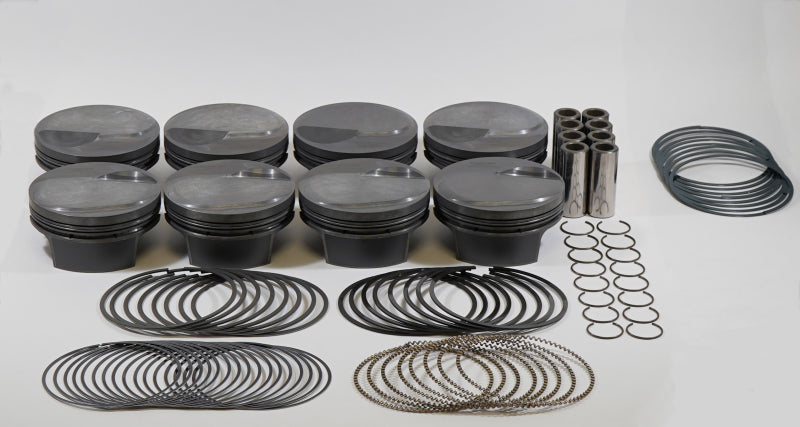 Mahle PowerPak Forged Piston Kit - Includes Rings - 4.560" Bore - 1.5 x 1.5 x 3.0 mm Ring Groove - Plus 38.0 cc - BB Chevy