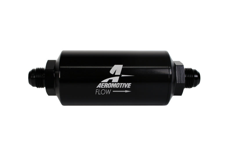 Aeromotive Inline Fuel Filter 2" OD - 40 Micron - 8AN - Black