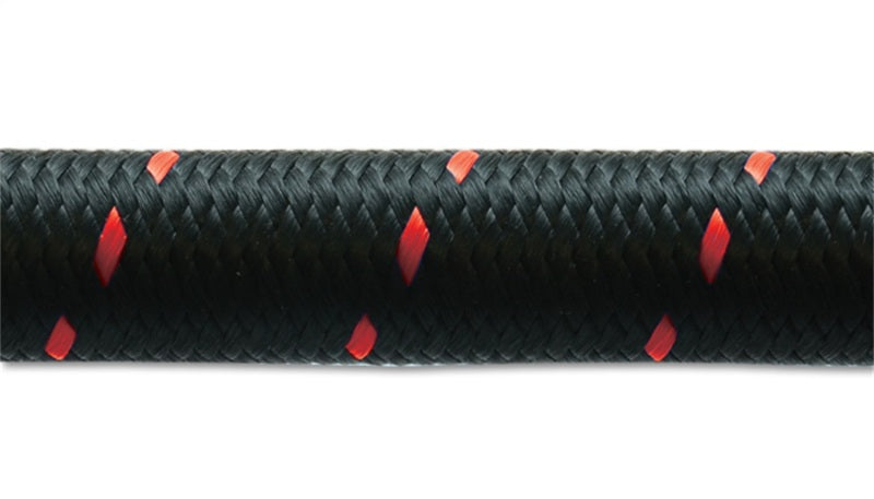 Vibrant Performance 10 Ft. Roll -10 Black Red Nylon Braided Flex Hose