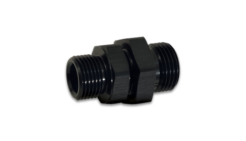 Vibrant Performance 8 AN Male O-Ring to 6 AN Male O-Ring Bulkhead Adapter - Black