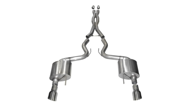 Corsa Performance Xtreme Exhaust System Cat Back 2-1/2" Diameter 3-1/2" Tips - Stainless