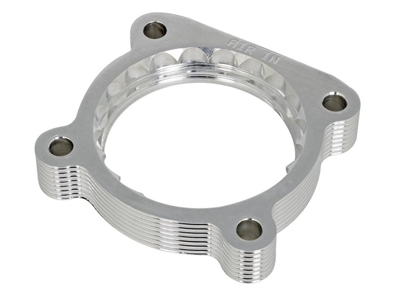 aFe Power Silver Bullet Throttle Body Spacer - 1 in Thick - Polished - Toyota Midsize Truck 2016-23