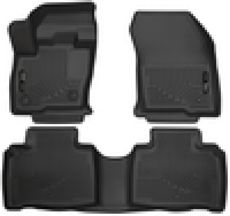 Husky Liners WeatherBeater Front / 2nd Row Floor Liner - Black - Ford Compact SUV 2016-23