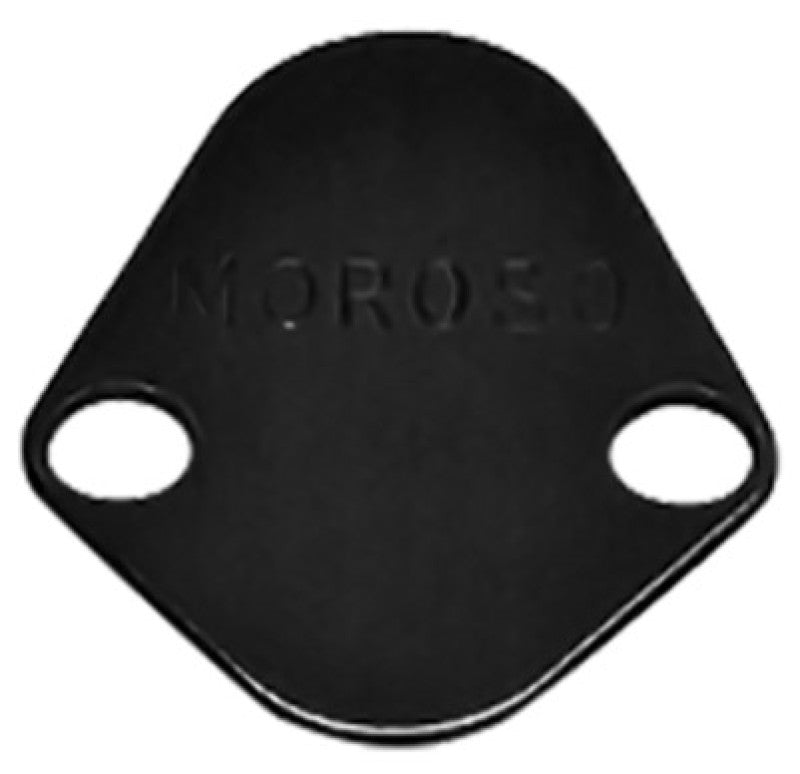 Moroso Fuel Pump Blockoff - Black Anodized - Big Block Chevy / Mopar V8 / Ford V8