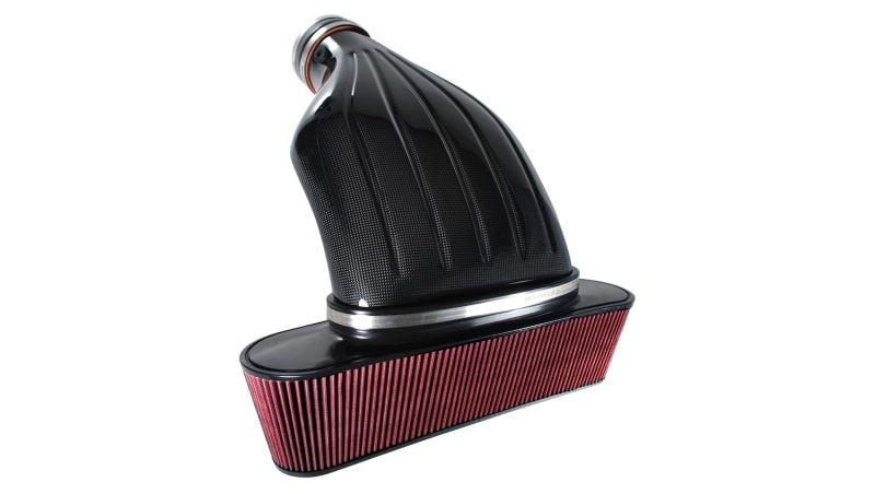 Corsa Carbon Fiber Cold Air Intake - Maintenance Free Filter - Black/Red Filter