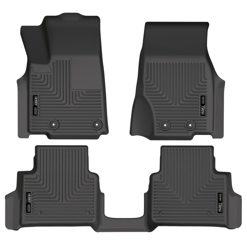 Husky Liners Weatherbeater Front/2nd Row Floor Liner - Black - Jeep Grand Cherokee L 2021-22