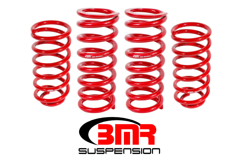 BMR Suspension Lowering Springs - 1" Drop  - Red - 1979-04 Mustang