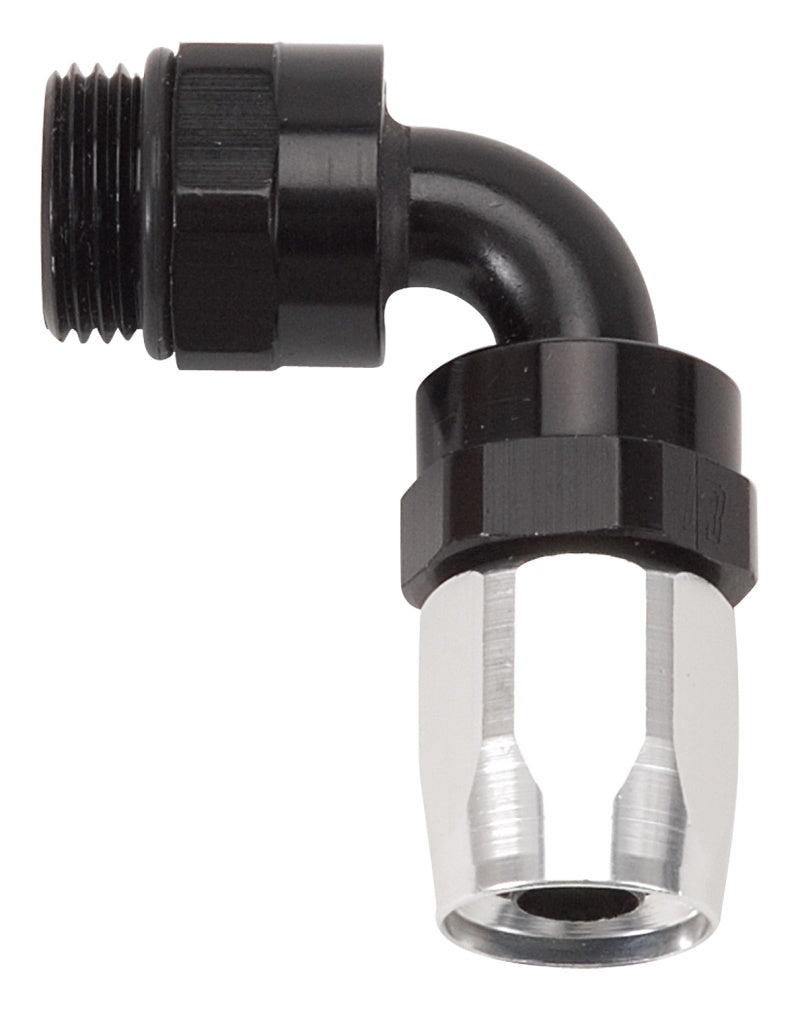 Russell #6 90 Swivel Hose End to #6 Port Black