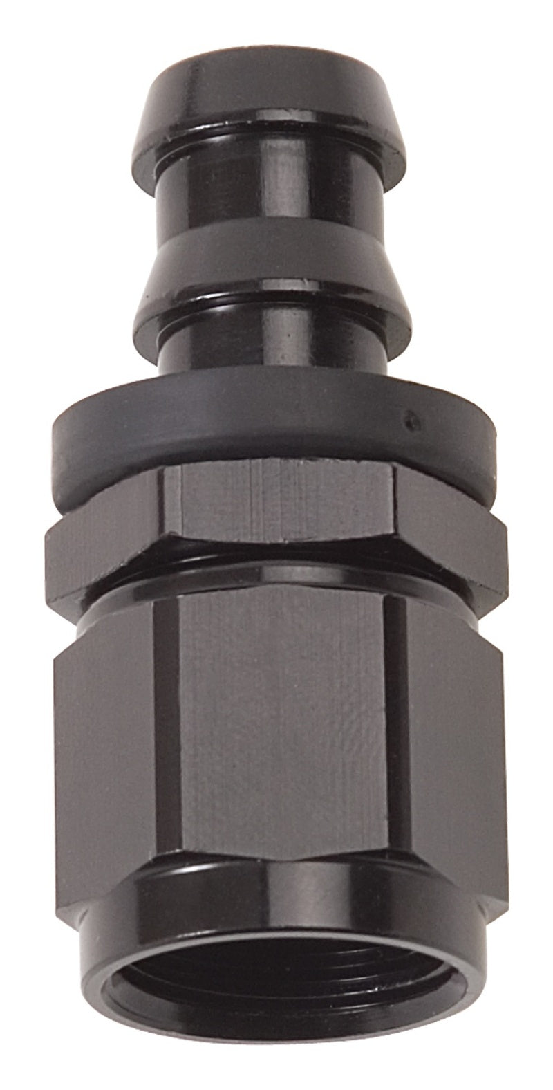 Russell Twist-Lok Straight Hose End -08 AN - Black