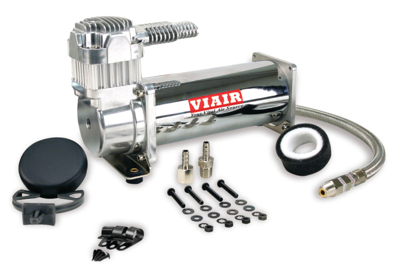 Air Lift Suspension Air Compressor - 200 psi - 12 V - Chrome