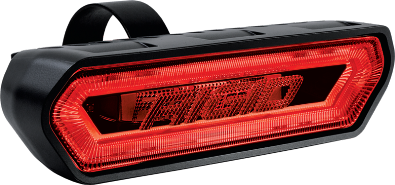 Rigid Industries 2 x 7" LED Tail Light - Adjustable Tube Mount - Red LED - Aluminum - Black Powder Coat - Rigid Logo