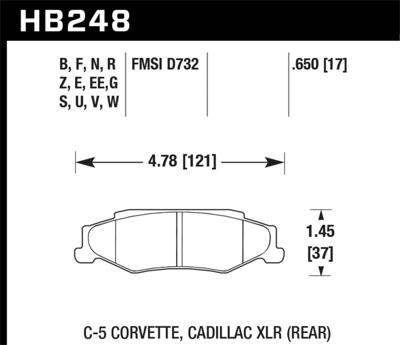 Hawk Disc Brake Pads - HPS Performance Street w/ 0.650 Thickness