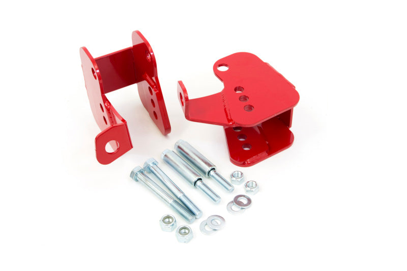 UMI Performance 1982-2002 GM F-Body Lower Control Arm Relocation Brackets - Bolt-In - Red