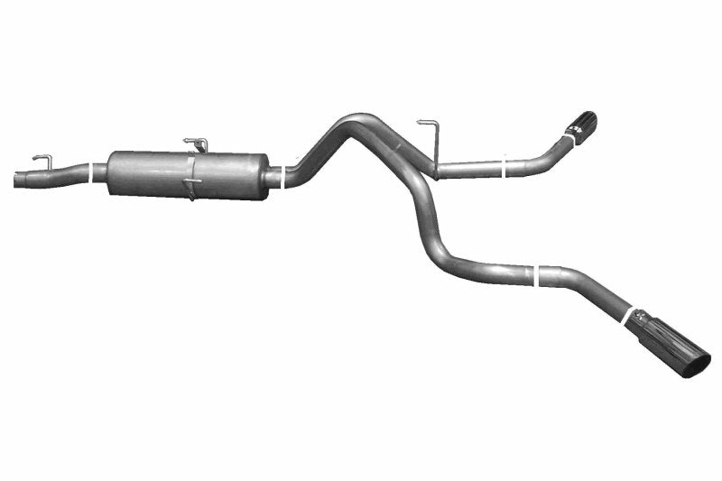 Gibson Dual Extreme Cat-Back Exhaust System - 2-1/2 in Tailpipe - 3-1/2 in Tips - Dodge Ram Fullsize Truck 2002-05