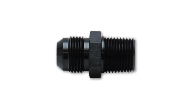 Vibrant Performance 3 AN Male to 1/8 in NPT Male Straight Adapter - Black Anodized