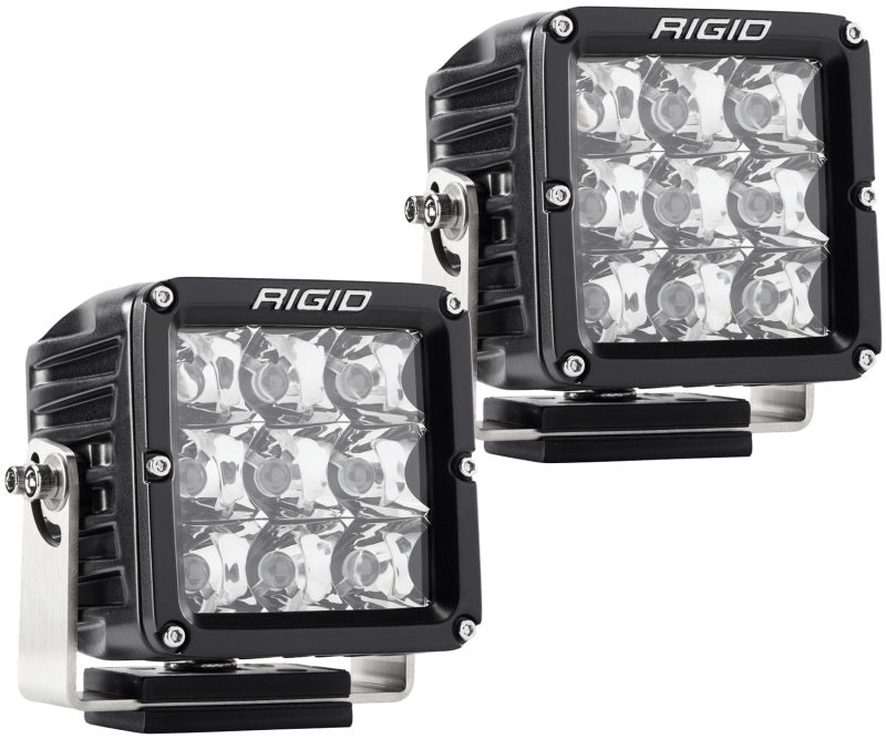 Rigid Industries D-XL PRO LED Spot Light Assembly - 68 Watts - 9 White LED - White Lens - 4 x 4 in Square - Surface Mount - Black (Pair)