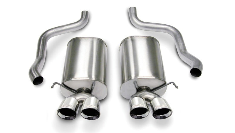 Corsa Sport Axle-Back Exhaust System - 2-1/2 in Diameter - 3-1/2 in Tips - GM LS-Series - Chevy Corvette 2005-08