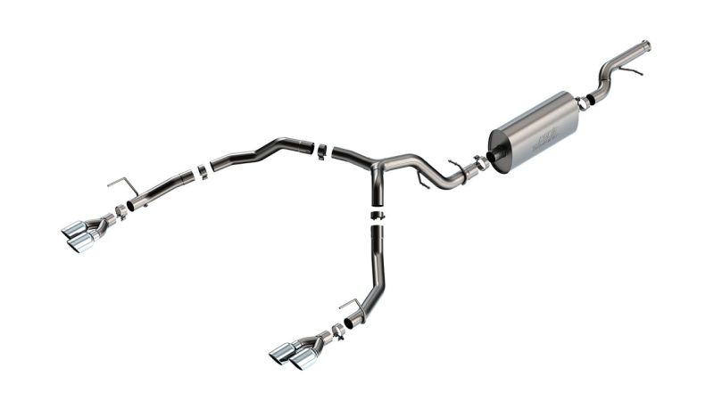 Borla Touring Cat-Back Exhaust System - 2-3/4 in Diameter - 4 in Tips - Stainless - GM Fullsize SUV 2021-22