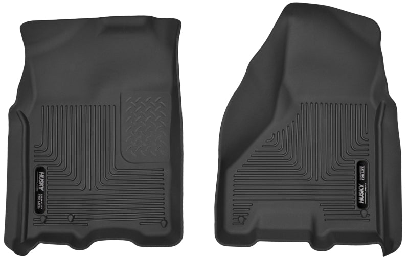 Husky Liners X-Act Contour Front Floor Liner - Black - Crew / Mega Cab - Dodge Ram Fullsize Truck 2009-15 - Pair