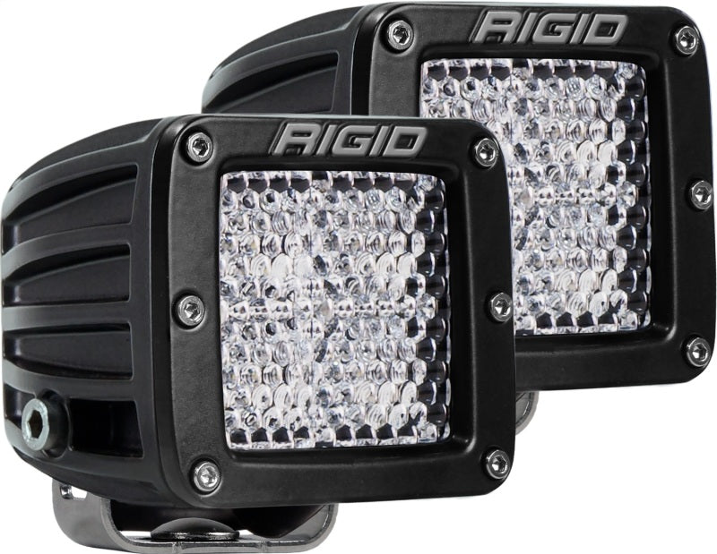 Rigid Industries Dually LED Light Assembly - Diffused - 16 Watts - 4 White LED - 2-15/16 x 3-3/16" Rectangle - Surface Mount - Black - (Pair)