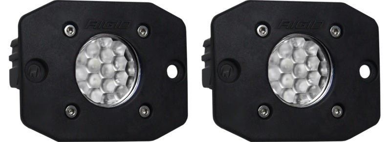 Rigid Industries Ignite LED Backup Light Assembly - Flood/Diffused - 12 Watts - White LED - Flush Mount - Black (Pair)