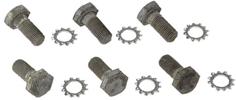 Moroso Flex Plate Bolts - SB, BB and 90 Chevy V6 Engines - 7/16"-20 x 3/4" - Each Package Has 6 Bolts and Washers