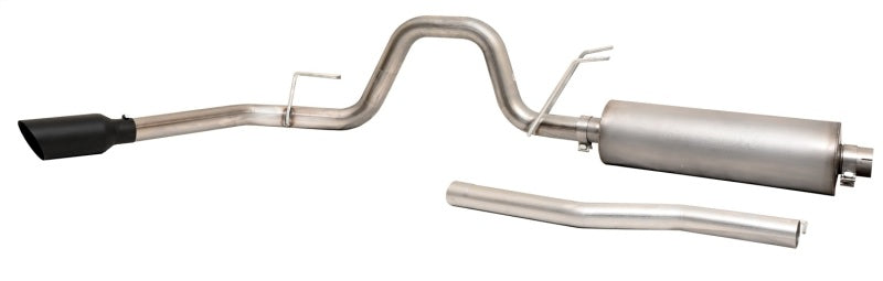 Gibson Elite Black Exhaust System - Cat-Back - 3" Diameter - Single Side Exit - 5" Black Tip - Stainless - Super Duty