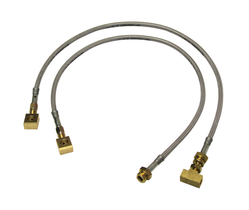 Skyjacker DOT Approved Braided Stainless Front Brake Hose Kit - 4 to 8 in Lift - Ford Fullsize SUV 1990-96