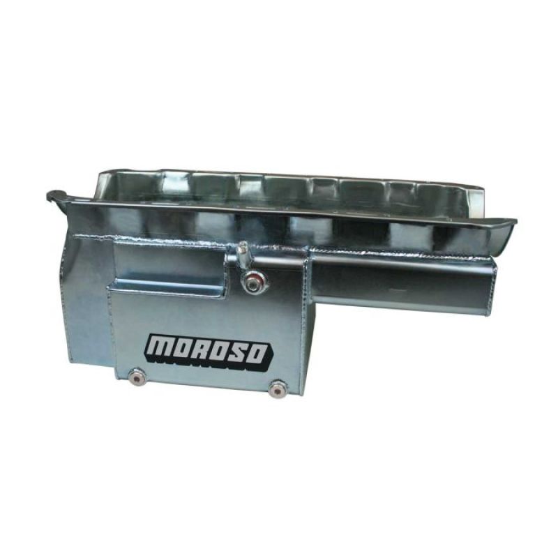 Moroso Marine OIl Pan - Rear Sump - 12 Quart Capacity - 10 in Deep - Zinc Oxide - Big Block Chevy