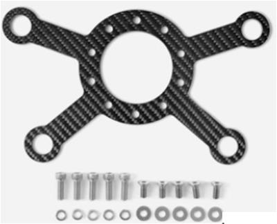 Grant Steering Wheel Mount Switch Panel - 4 Hole - Carbon Fiber