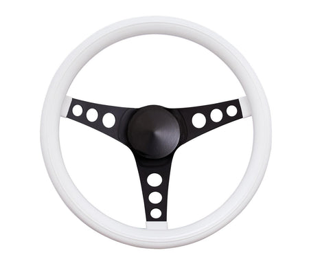 Grant Classic Series Steering Wheel 11.5 in Diameter - 3.75 in Dish - Black - White Foam Grip