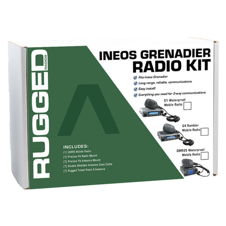 Rugged Radios INEOS Grenadier Two-Way GMRS Mobile Radio Kit - Rambler G4 GREN-G4