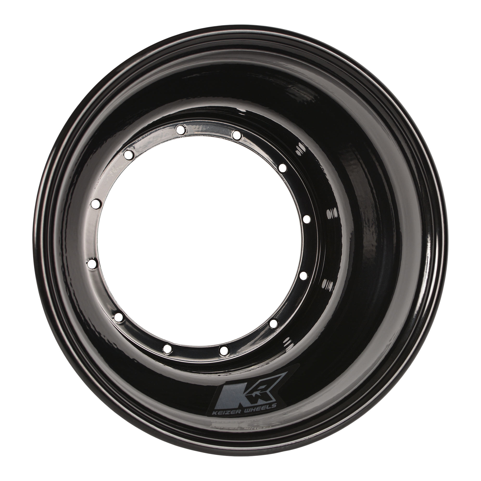 Keizer Aluminum Wheel Shell - Inner / Outer - 10 x 6.00 in - Black