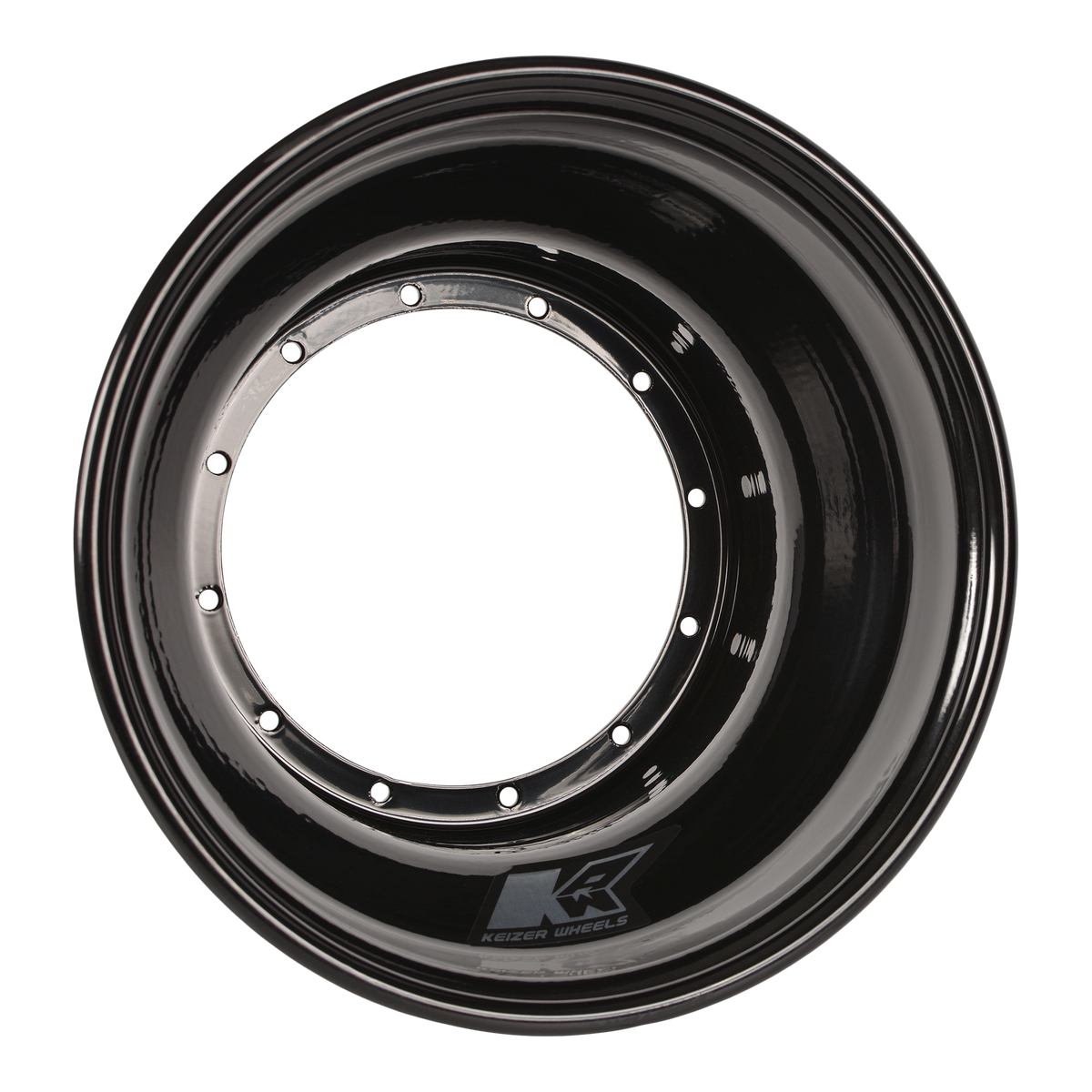 Keizer Aluminum Wheel Shell - Inner / Outer - 10 x 3.00 in - Black