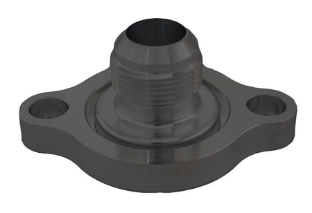 March Performance Straight Water Neck - 20 AN Male - Black - Chevy V8