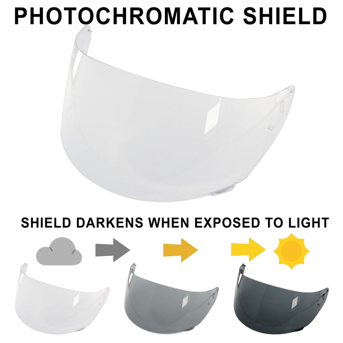MRC Helmet Replacement Face Shields - Transition (Clear) MRC-SHIELD-PCM