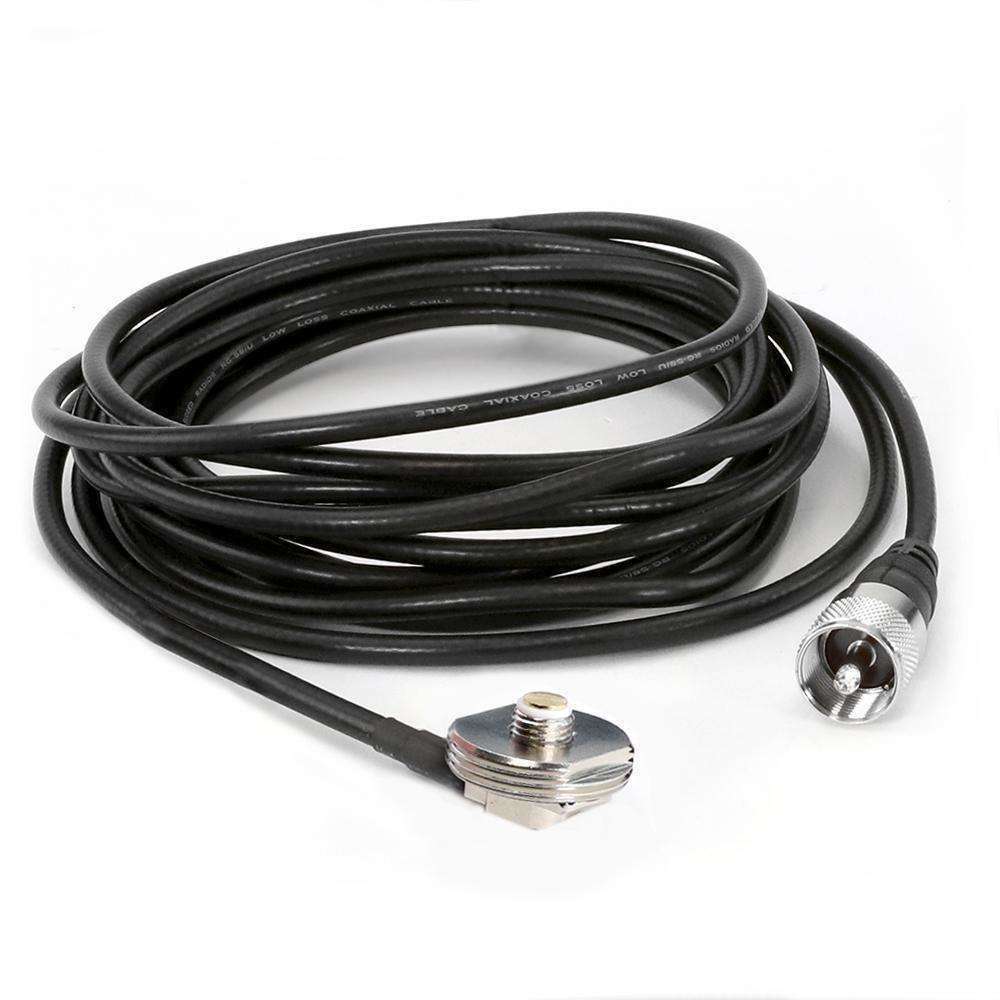 Rugged Radios Antenna Coax Cable /w 3/8 NMO Mount - 17 Feet NMO-MT-17