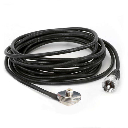 Rugged Radios Antenna Coax Cable /w 3/8 NMO Mount - 17 Feet NMO-MT-17