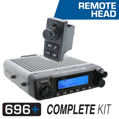Rugged Radios 696 PLUS Remote Head Complete Master Communication Kit /w Intercom & 2-Way Radio - M1 VHF Business Band MCK-696RS-2P-M1
