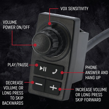 Rugged Radios 696 PLUS - REMOTE HEAD Intercom /w Bluetooth Music RRP696-ROCKER