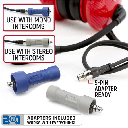 Rugged Radios Ultimate Alpha Audio Youth Headset /w Volume Control (OTH) -Red H22-STX-KID