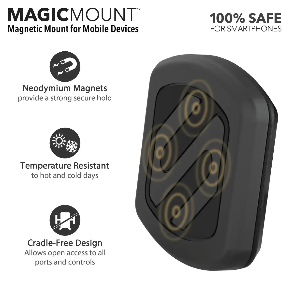 Rugged Radios Hand Mic for RDM-DB Mobile Radios /w Scosche Surface Magnetic Mount HM-RDM-MM