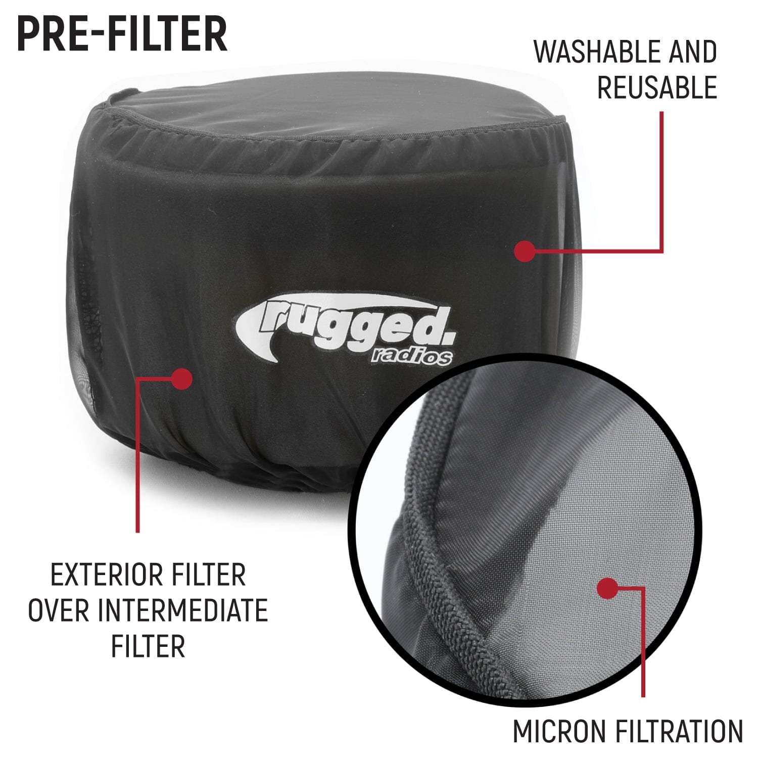 Rugged Radios HIGH PERFORMANCE Filter Kit for MAC Air Helmet Pumper BLOWER-FILTER-3P