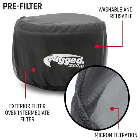 Rugged Radios HIGH PERFORMANCE Filter Kit for MAC Air Helmet Pumper BLOWER-FILTER-3P