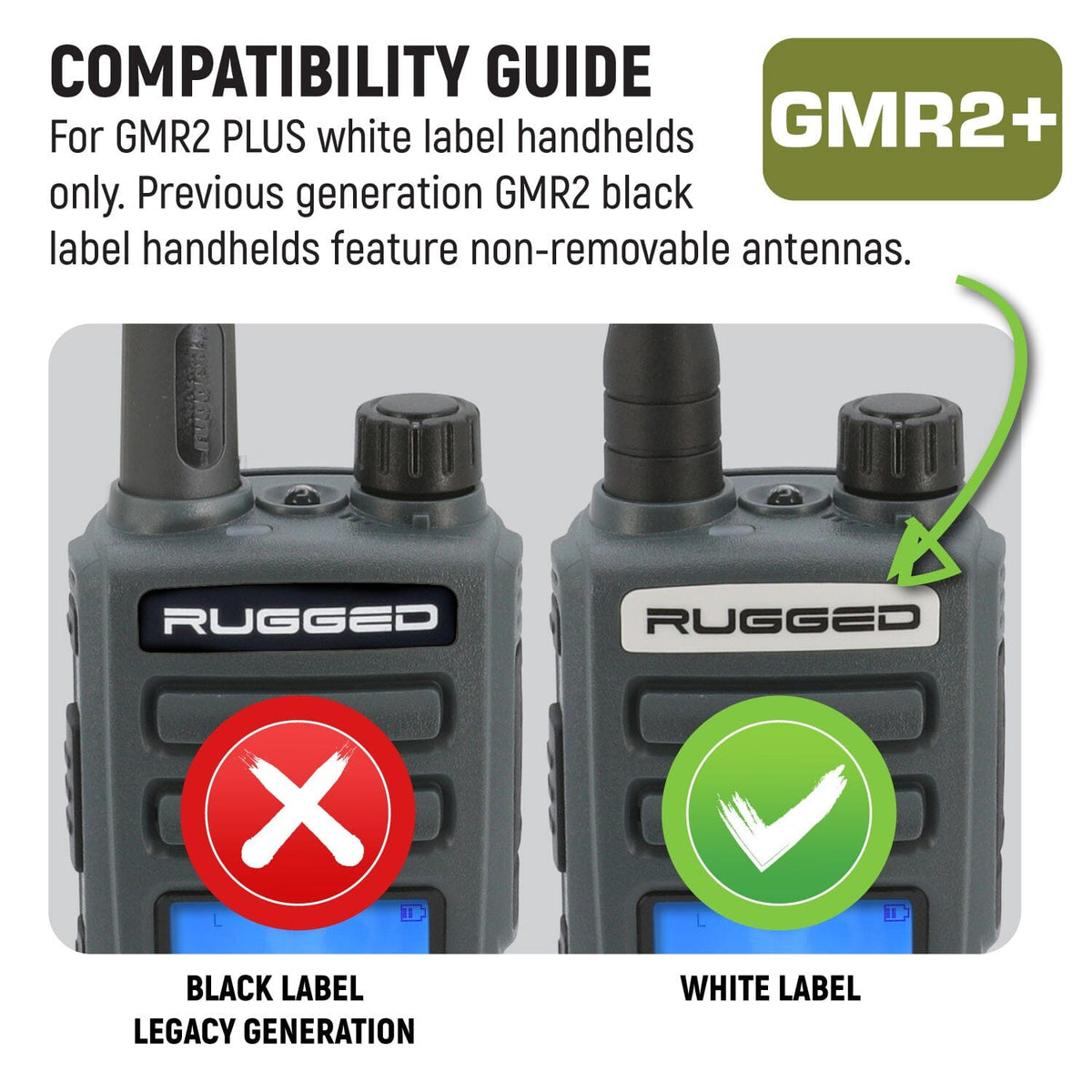 Rugged Radios Long Range Antenna for GMR2 PLUS GMR5 GMR5-X GMRS-SMA-M
