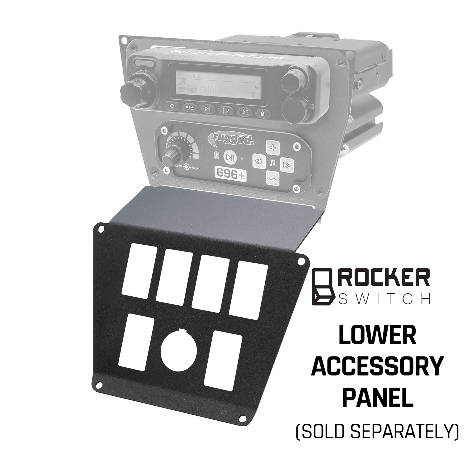 Rugged Radios Polaris RZR Pro XP / Turbo R / Pro R - Complete Communication Kit /w Bluetooth Intercom & 2-Way Radio - STX Stereo Remote Head / M1 VHF Business Band / Center Mount PROR-STX-RS-M1-DM-HK